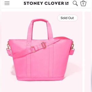 NWT - Stoney Clover Lane Classic Tote Bag Bubblegum Hot Pink Removable Strap